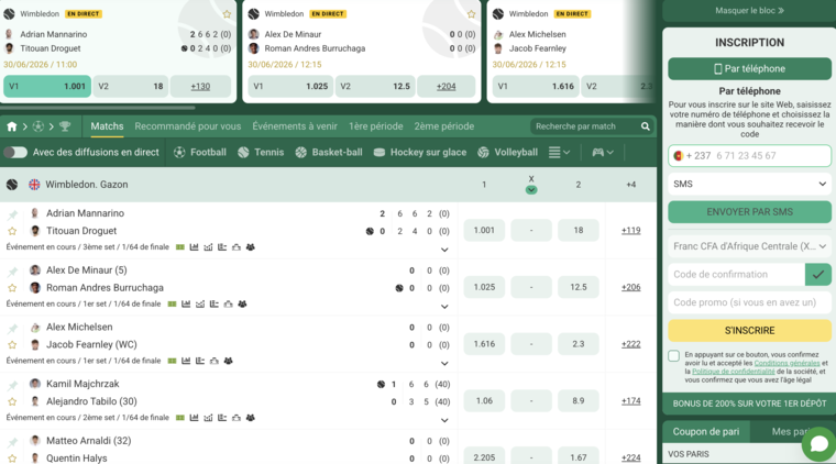 Betwinner Côte d'Ivoire, paris en direct (live)